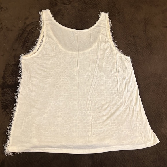 NWOT Mixed Media Tank in Cream - Picture 2 of 3